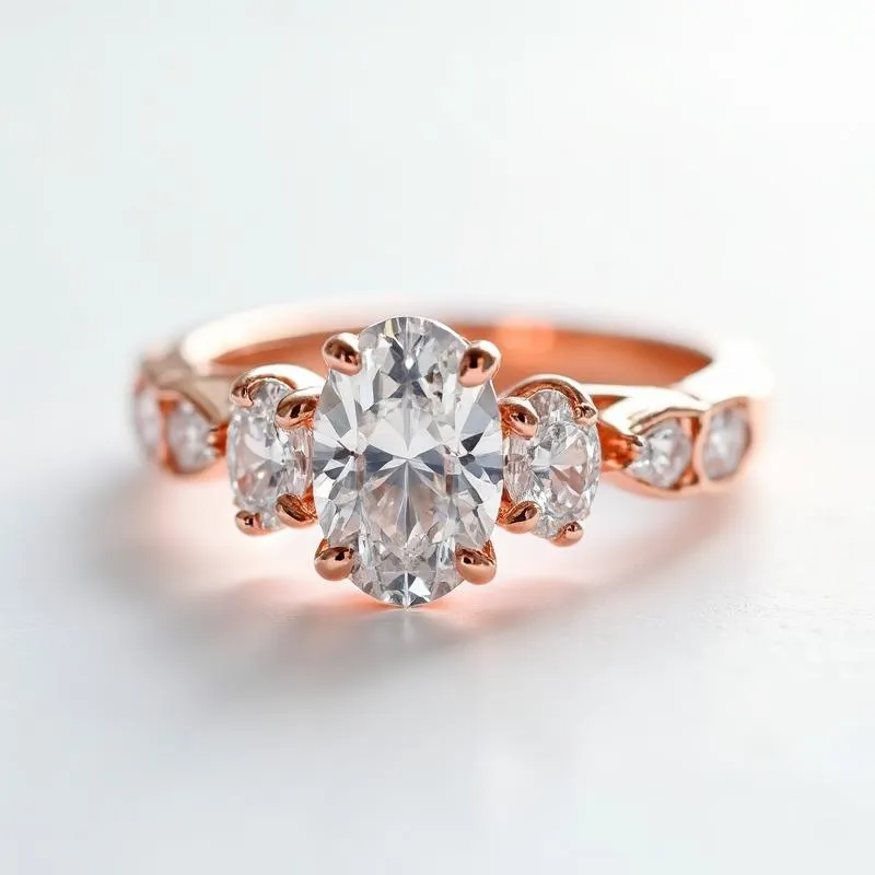 Rose Gold Diamond Eternity Ring - Main View