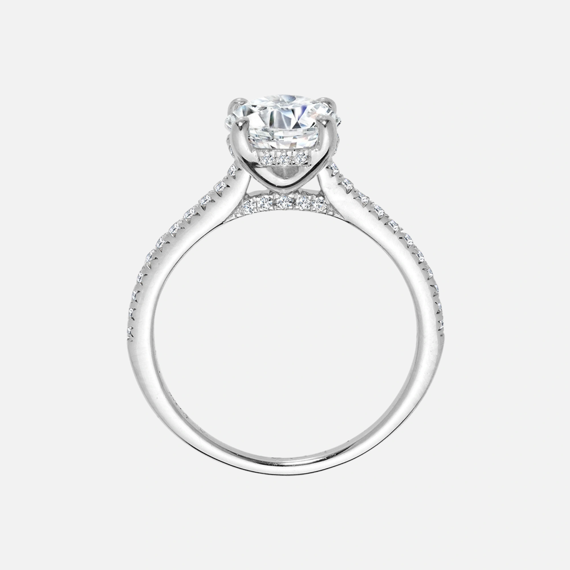 Hidden Halo Engagement Ring